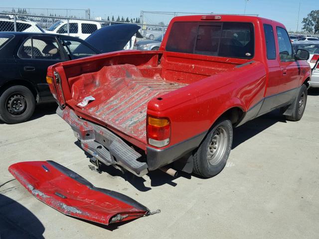 1FTYR14U7WPA44881 - 1998 FORD RANGER SUP RED photo 4