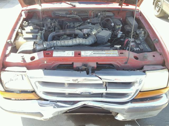 1FTYR14U7WPA44881 - 1998 FORD RANGER SUP RED photo 7