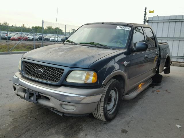 1FTRW07L32KC80509 - 2002 FORD F150 SUPER BLUE photo 2