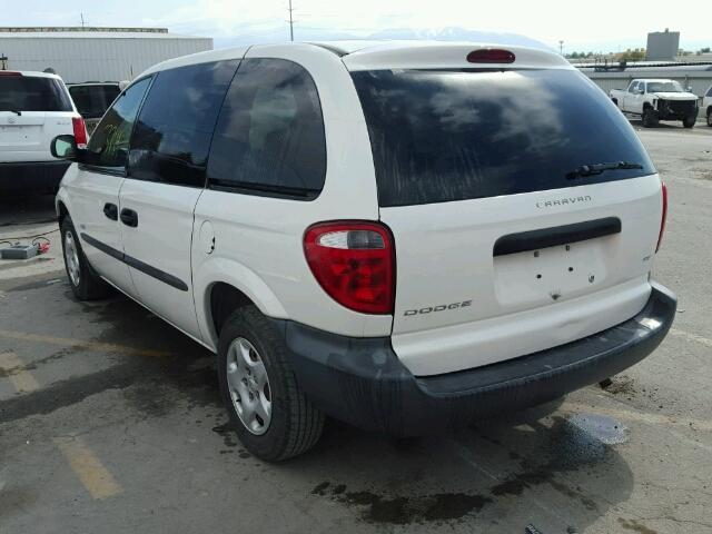 1D4GP25373B241624 - 2003 DODGE CARAVAN SE WHITE photo 3