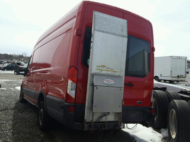 1FTNR3XMXFKA10358 - 2015 FORD TRANSIT T- RED photo 3