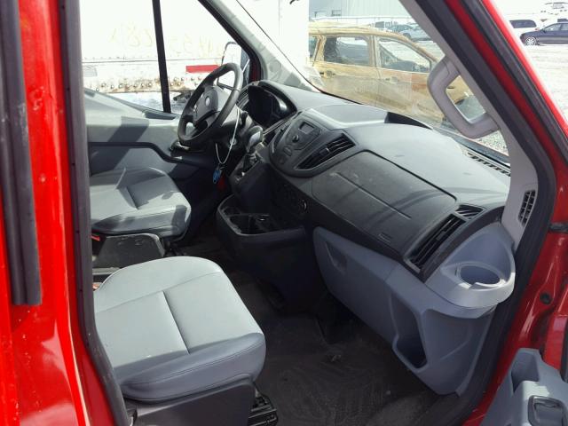 1FTNR3XMXFKA10358 - 2015 FORD TRANSIT T- RED photo 5