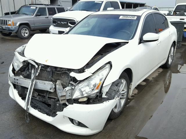 JN1CV6AP9DM716247 - 2013 INFINITI G37 BASE WHITE photo 2