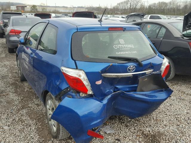 JTDJTUD37ED596974 - 2014 TOYOTA YARIS BLUE photo 3