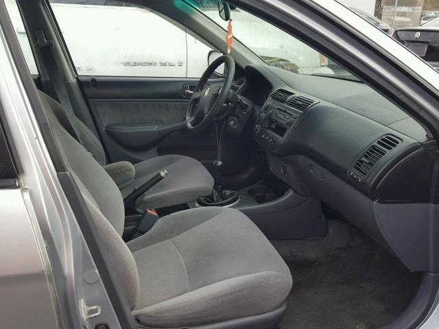 2HGES25782H596752 - 2002 HONDA CIVIC EX ვერცხლისფერი ფოტო 5