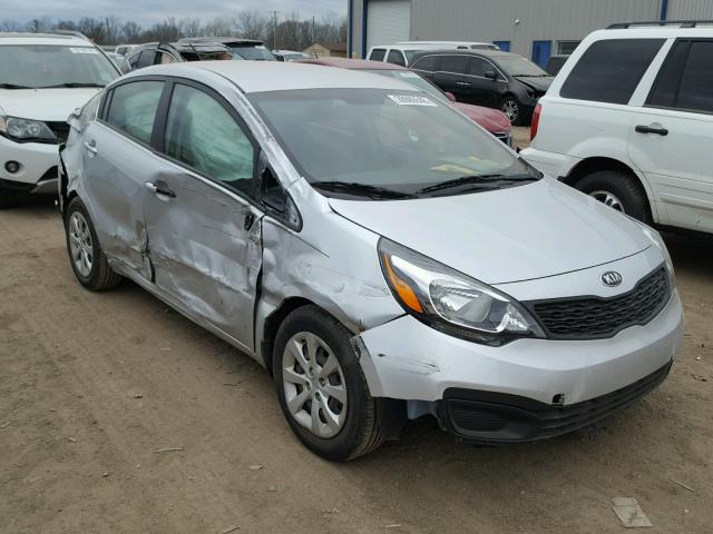 KNADM4A35E6404161 - 2014 KIA RIO LX SILVER photo 1