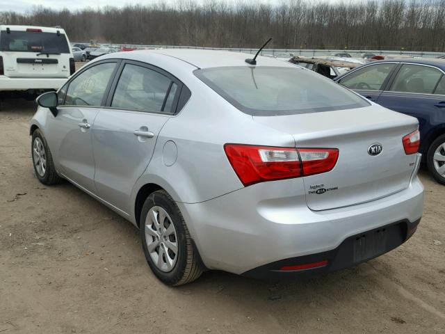 KNADM4A35E6404161 - 2014 KIA RIO LX SILVER photo 3