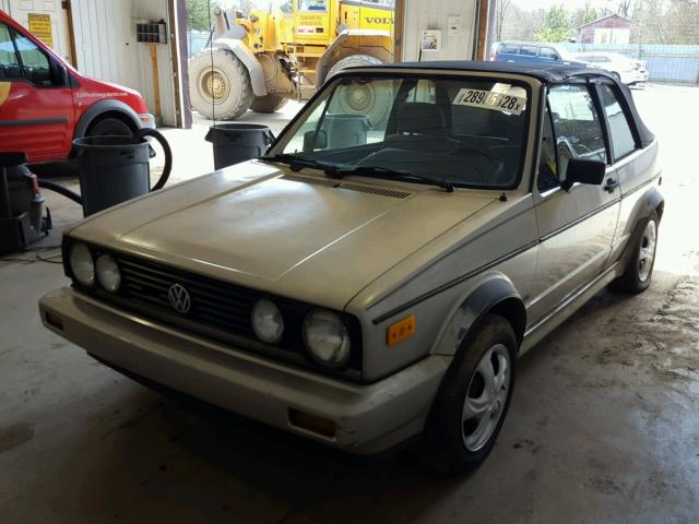 WVWCA0152KK001842 - 1989 VOLKSWAGEN CABRIOLET BEIGE photo 2