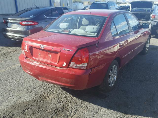 KMHDN46D56U284792 - 2006 HYUNDAI ELANTRA GL MAROON photo 4