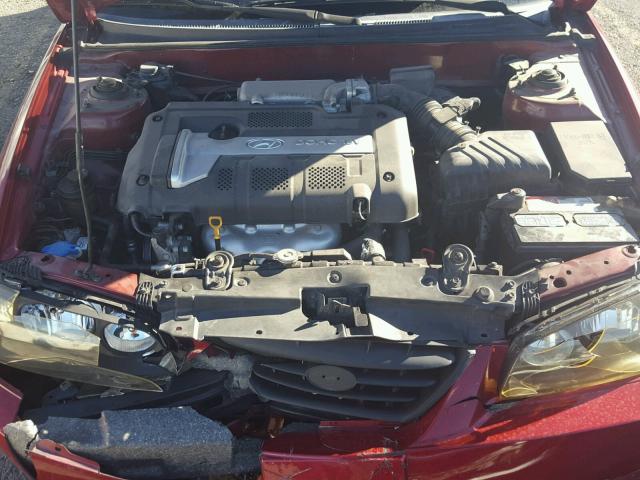 KMHDN46D56U284792 - 2006 HYUNDAI ELANTRA GL MAROON photo 7