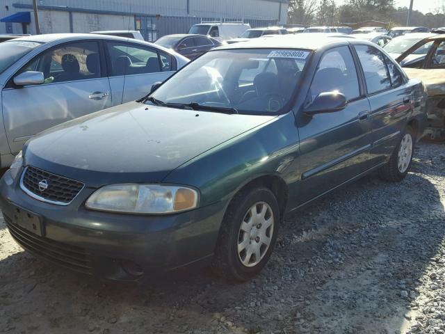 3N1CB51D3YL308139 - 2000 NISSAN SENTRA BAS GREEN photo 2