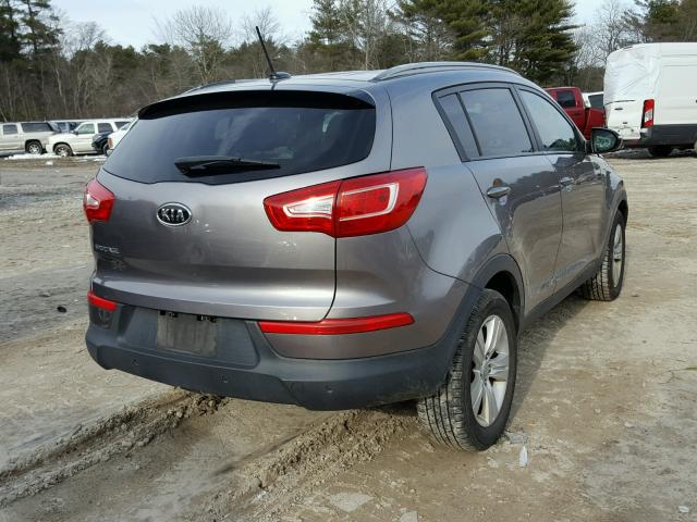 KNDPB3A21B7155497 - 2011 KIA SPORTAGE L GRAY photo 4