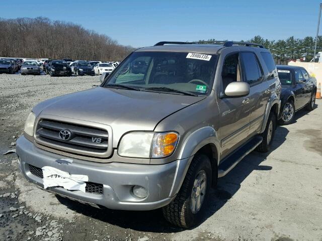 5TDBT44A83S199004 - 2003 TOYOTA SEQUOIA SR GOLD photo 2