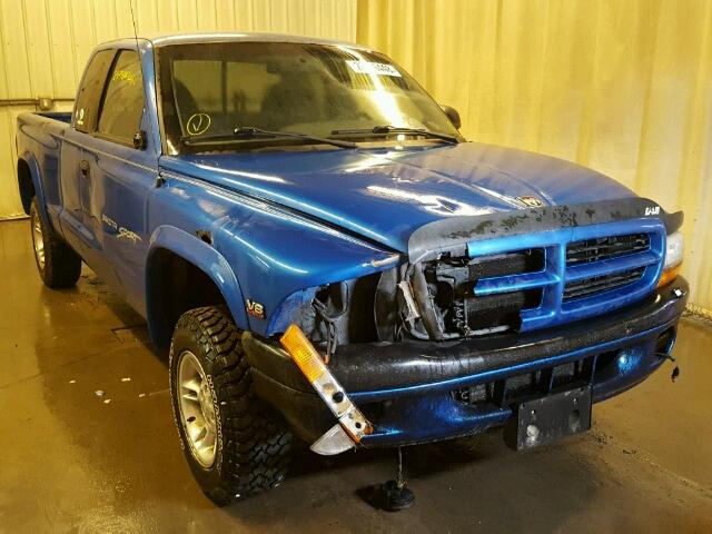 1B7GG22Y0WS587189 - 1998 DODGE DAKOTA BLUE photo 1