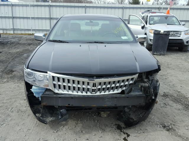 3LNHM28T37R648777 - 2007 LINCOLN MKZ BLACK photo 9