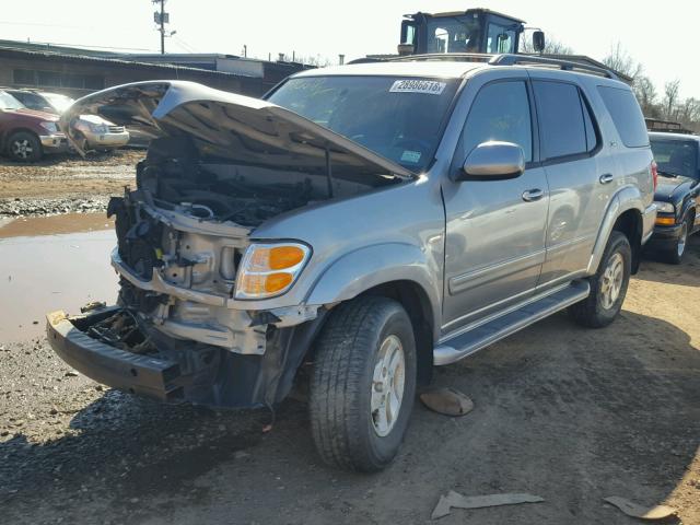 5TDBT44A14S213150 - 2004 TOYOTA SEQUOIA SR SILVER photo 2