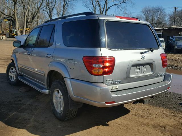 5TDBT44A14S213150 - 2004 TOYOTA SEQUOIA SR SILVER photo 3