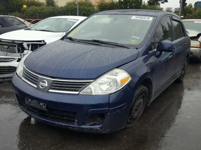 3N1BC11E29L382602 - 2009 NISSAN VERSA S BLUE photo 2