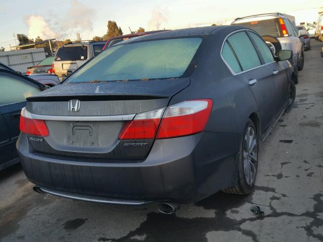 1HGCR2F51DA025380 - 2013 HONDA ACCORD SPO GRAY photo 4