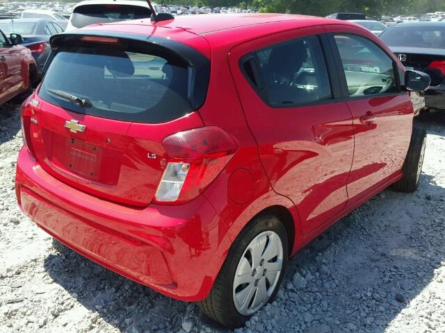 KL8CB6SA7GC619468 - 2016 CHEVROLET SPARK LS RED photo 4