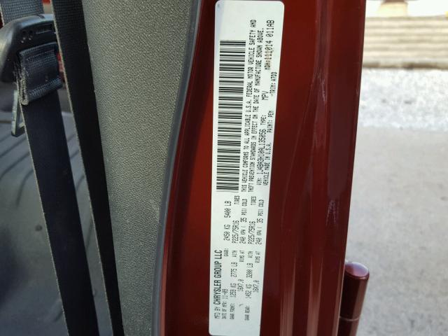 1J4BA3H10AL135056 - 2010 JEEP WRANGLER U MAROON photo 10