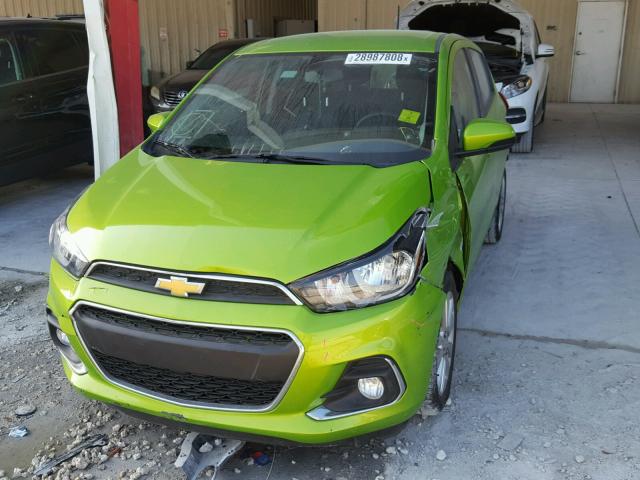 KL8CD6SA6GC619455 - 2016 CHEVROLET SPARK 1LT GREEN photo 2