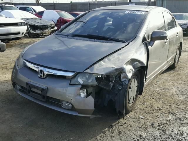 JHMFA36237S024484 - 2007 HONDA CIVIC HYBR GRAY photo 2