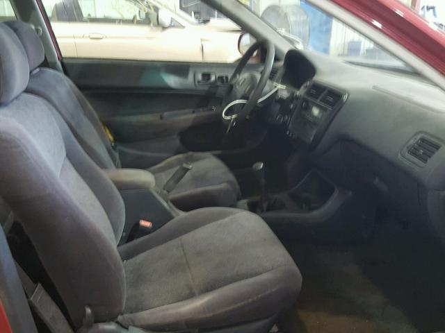 1HGEJ814XYL039774 - 2000 HONDA CIVIC EX წითელი ფოტო 5