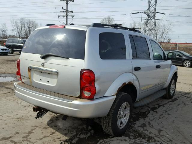 1D8HB48N45F526366 - 2005 DODGE DURANGO SL SILVER photo 4