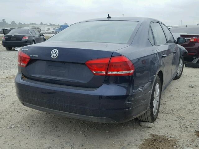 1VWAP7A38CC020076 - 2012 VOLKSWAGEN PASSAT S BLUE photo 4