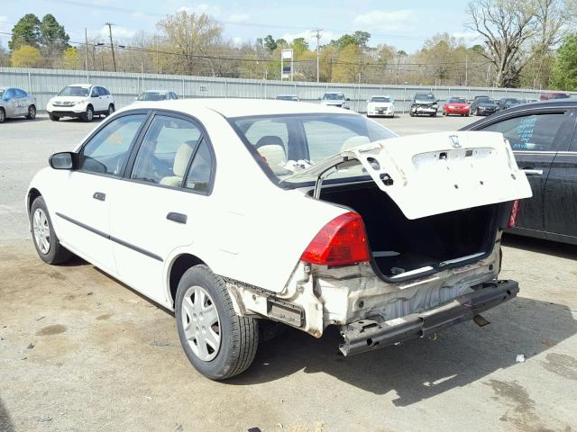 1HGES16365L002849 - 2005 HONDA CIVIC DX V WHITE photo 3