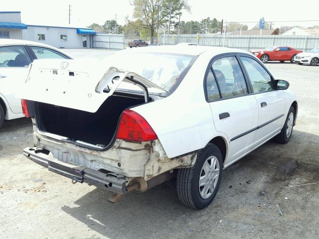 1HGES16365L002849 - 2005 HONDA CIVIC DX V WHITE photo 4