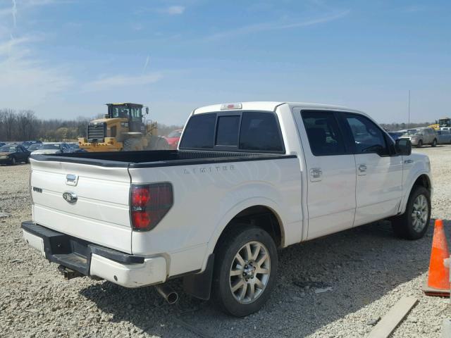 1FTFW1E64BFA28556 - 2011 FORD F150 SUPER WHITE photo 4