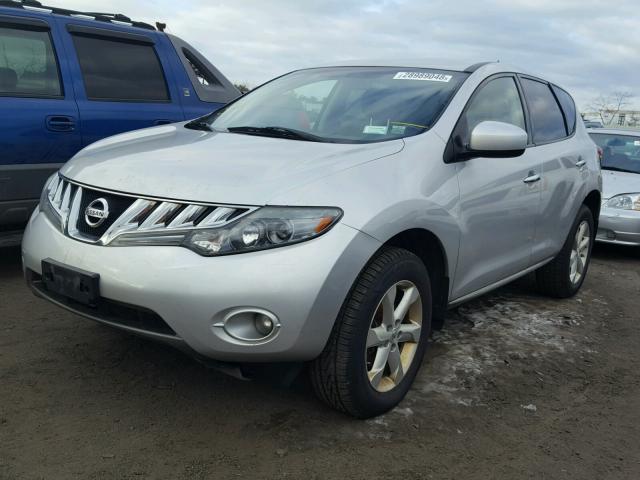 JN8AZ18W49W108564 - 2009 NISSAN MURANO S SILVER photo 2