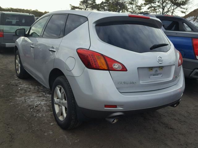 JN8AZ18W49W108564 - 2009 NISSAN MURANO S SILVER photo 3