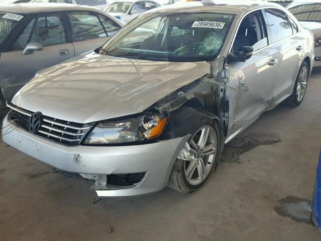 1VWBN7A33EC083521 - 2014 VOLKSWAGEN PASSAT SE SILVER photo 2