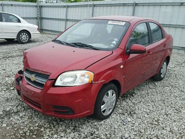 KL1TD56658B168332 - 2008 CHEVROLET AVEO BASE RED photo 2