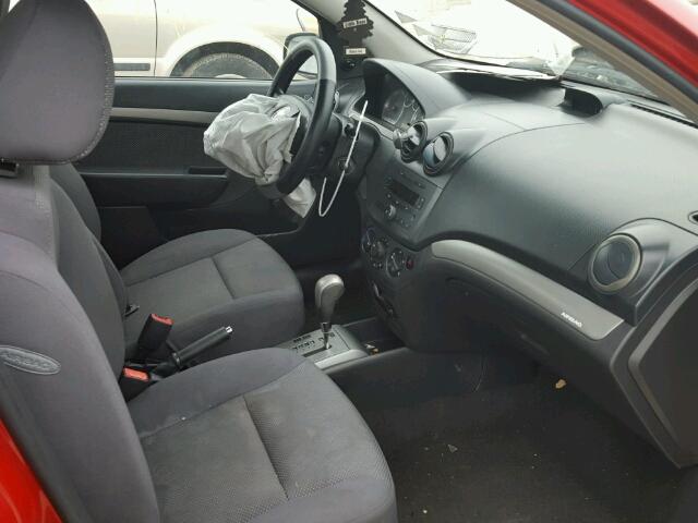 KL1TD56658B168332 - 2008 CHEVROLET AVEO BASE RED photo 5