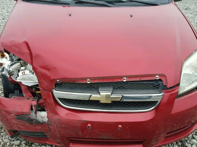 KL1TD56658B168332 - 2008 CHEVROLET AVEO BASE RED photo 7