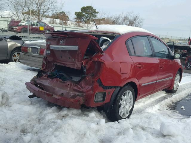 3N1AB6APXCL693327 - 2012 NISSAN SENTRA 2.0 BURGUNDY photo 4