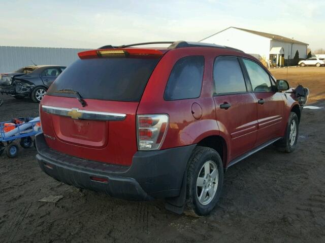 2CNDL13FX56147208 - 2005 CHEVROLET EQUINOX LS RED photo 4