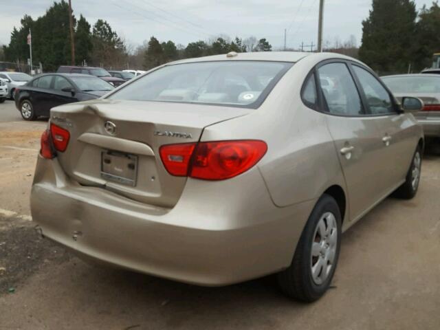 KMHDU46D38U496273 - 2008 HYUNDAI ELANTRA GL GOLD photo 4