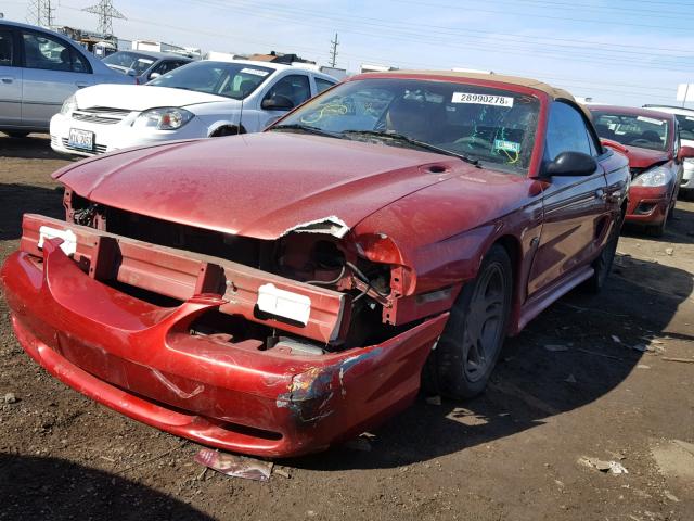 1FALP45X9TF103091 - 1996 FORD MUSTANG GT BURGUNDY photo 2