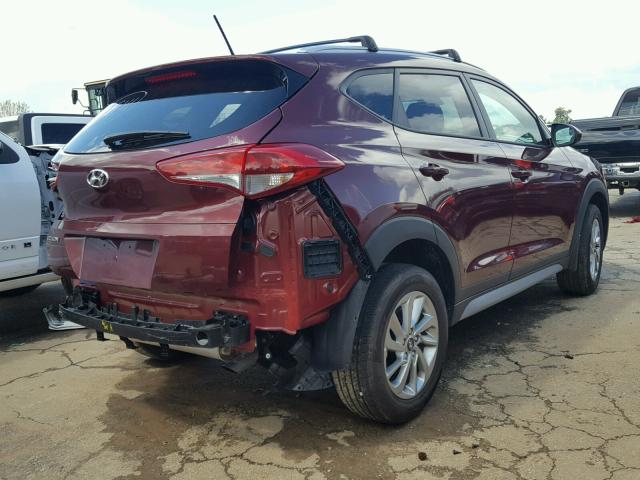 KM8J33A40HU522223 - 2017 HYUNDAI TUCSON LIM RED photo 4