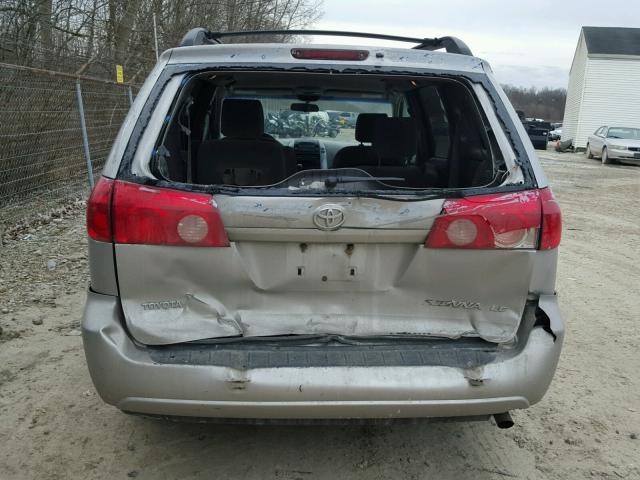 5TDZA23C56S576033 - 2006 TOYOTA SIENNA CE SILVER photo 9