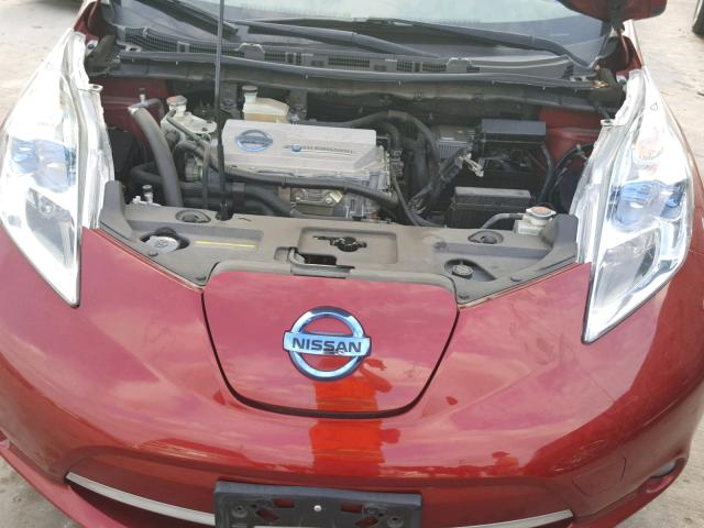 JN1AZ0CP4BT001899 - 2011 NISSAN LEAF SV BURGUNDY photo 7