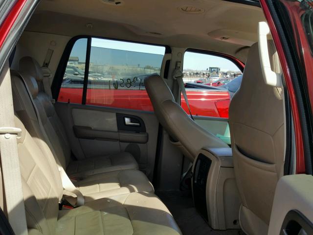 1FMPU17L74LB02405 - 2004 FORD EXPEDITION RED photo 6