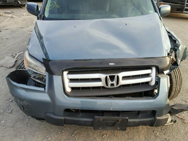 5FNYF18598B011700 - 2008 HONDA PILOT EXL TEAL photo 7