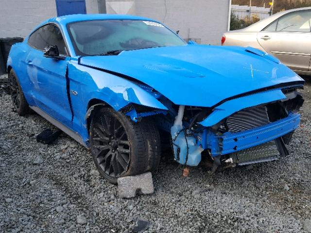 1FA6P8CF0H5255630 - 2017 FORD MUSTANG GT BLUE photo 1