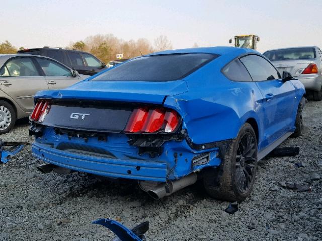 1FA6P8CF0H5255630 - 2017 FORD MUSTANG GT BLUE photo 4